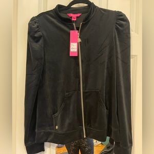 NWT Lilly Pulitzer Evanna velour Zip-Up Jacket